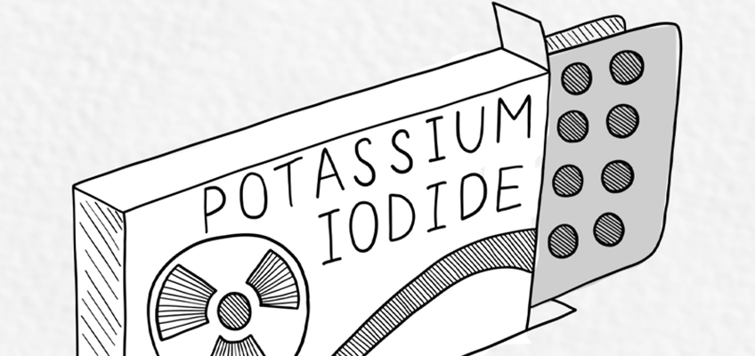 Potassium iodide is essential to protect the thyroid gland from absorbing the radioactive Iodine released into the environment during a nuclear accident.