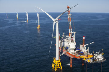 December 2016: The turbines at America's first offshore wind farm started spinning and creating clean, renewable energy. Photo credit Deepwater Wind