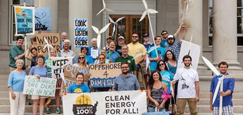 August 2016: SAPL and 350NH traveled to the New Hampshire Statehouse to request a task force to study offshore wind in the Gulf of Maine.
