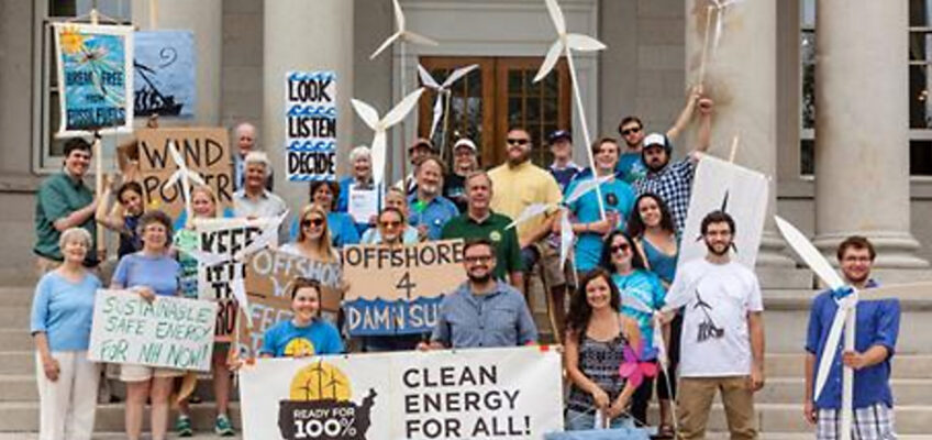 August 2016: SAPL and 350NH traveled to the New Hampshire Statehouse to request a task force to study offshore wind in the Gulf of Maine.